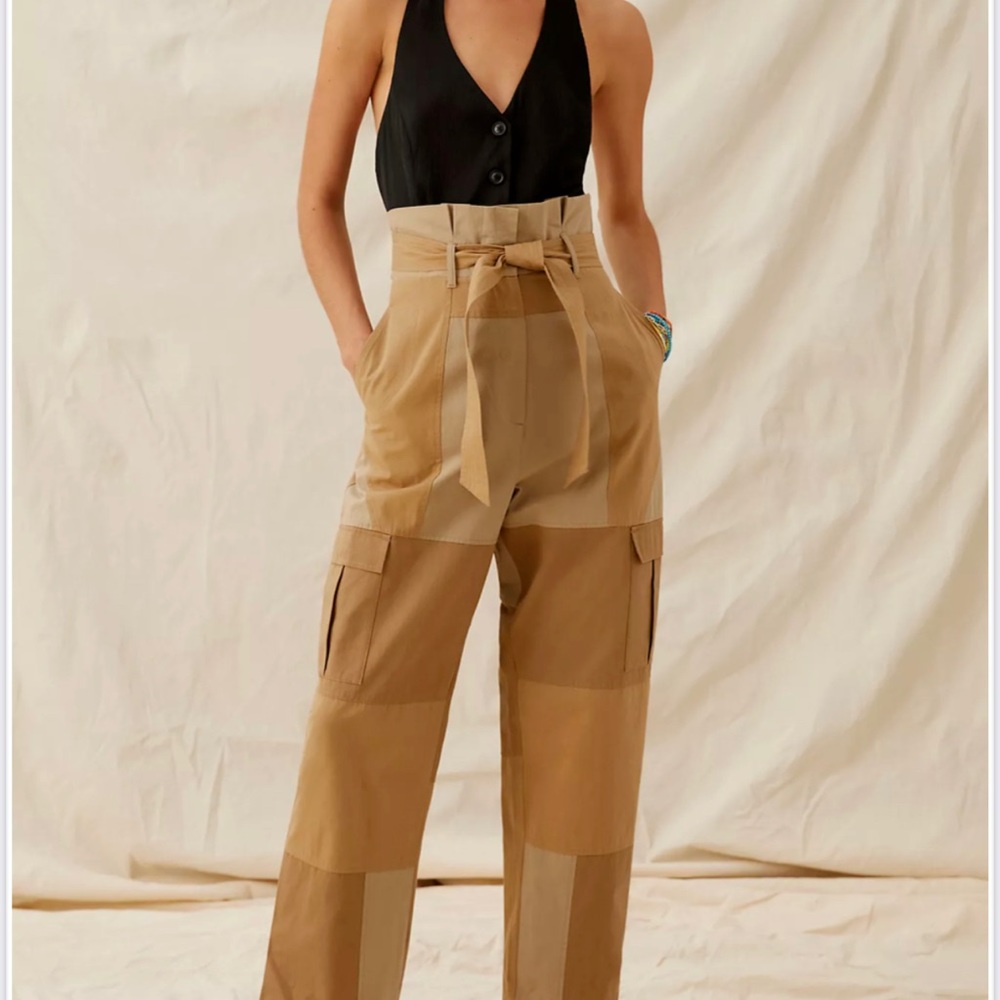 NWT Anthropology Mes Demoiselles Tie-Front Pants - Picture 1 of 5